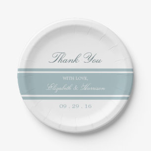 Duck Egg Blue Modern Wedding Papieren Bordje