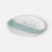 Duck Egg Blue Modern Wedding Papieren Bordje (Gekanteld)