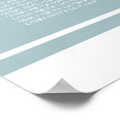 Duck Egg Blue Modern Wedding Poster (Hoek)