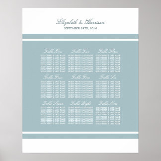 Duck Egg Blue Modern Wedding Poster