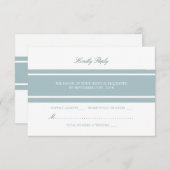 Duck Egg Blue Modern Wedding RSVP (Voorkant / Achterkant)