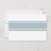 Duck Egg Blue Modern Wedding RSVP Kaartje (Achterkant)