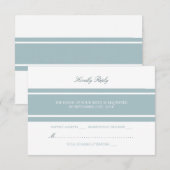 Duck Egg Blue Modern Wedding RSVP Kaartje (Voorkant / Achterkant)