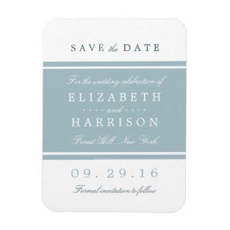 Duck Egg Blue Modern Wedding Save the Date Magneet