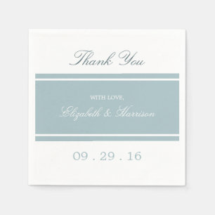 Duck Egg Blue Modern Wedding Servetten