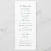 Duck Egg Blue Programme de mariage moderne (Dos)