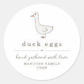 Duck Egg Carton Label Personalize for Farm, Coop (Voorkant)