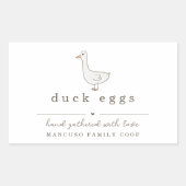 Duck Egg Carton Label Personalize for Farm, Coop (Voorkant)