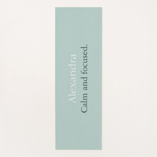 Duck Egg Green Calm Focused Yoga Mat (Voorkant)