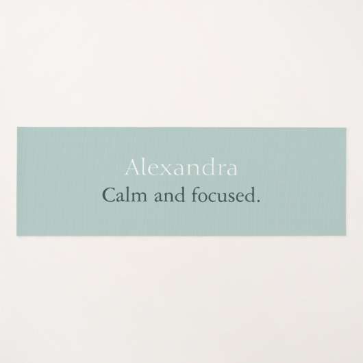 Duck Egg Green Calm Focused Yoga Mat (Voorkant (horizontaal))