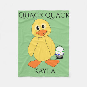 Duck & egg kinderen fleece deken. Kindernaam. Deken
