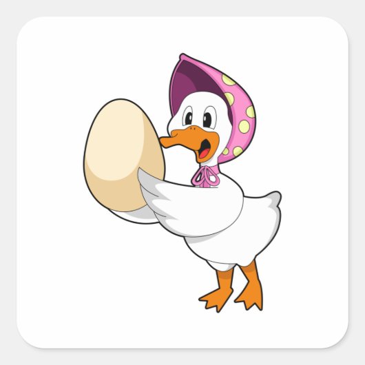 Duck Egg Vierkante Sticker (Voorkant)