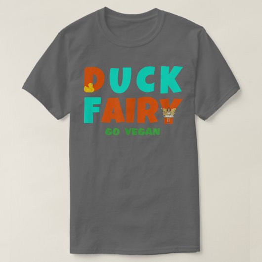 DUCK FAIRY go vegan T-shirt (Design voorkant)