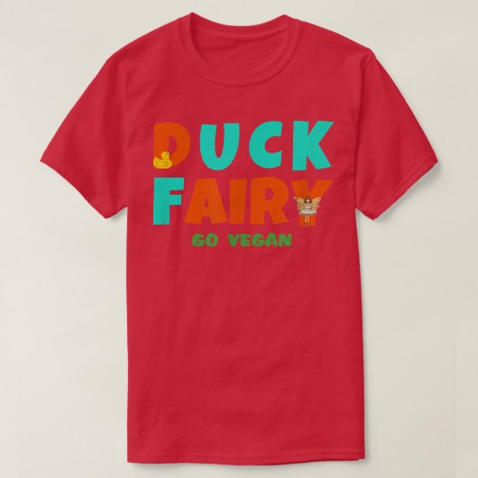 DUCK FAIRY go vegan T-shirt (Design voorkant)