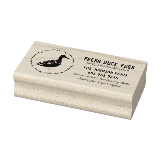 Duck Family Boerderij Name Egg Carton Rubber Stamp Rubberstempel (Stempel)