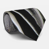 Duck Feather Foto Modern Black Grey Stripes Stropdas (Opgerold)