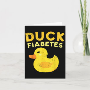 Duck Fiabetes Grappige Gele Eend Bewustzijn Eend H Kaart
