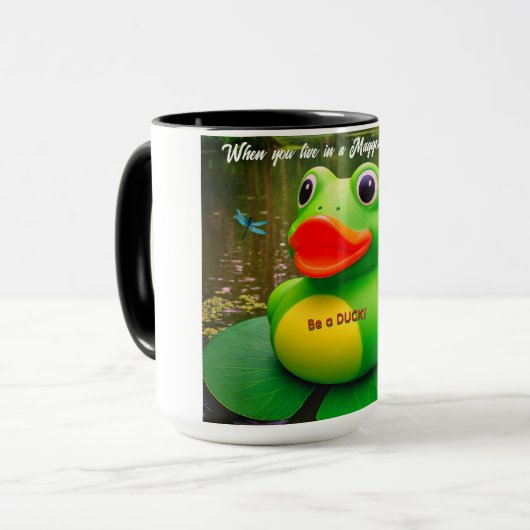 Duck Frog Swamp Custom Coffee Mugs Mok (Voorkant links)