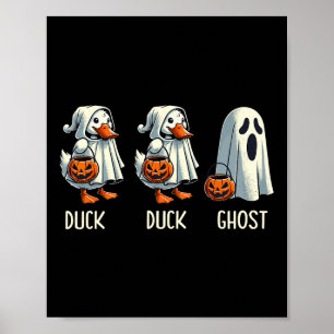Duck Ghost Pun Trunk of Behandel Trick or treat Gr Poster