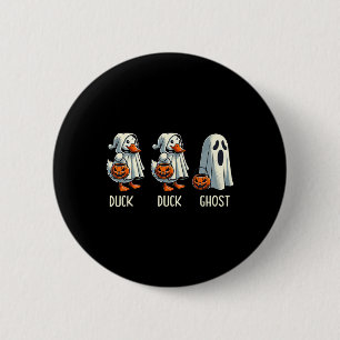 Duck Ghost Pun Trunk of Behandel Trick or treat Gr Ronde Button 5,7 Cm