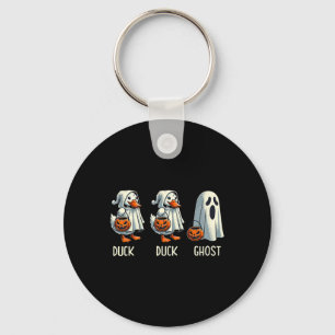Duck Ghost Pun Trunk of Behandel Trick or treat Gr Sleutelhanger