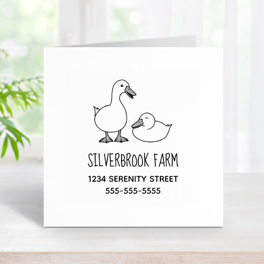 Duck Goose Boerderij Adres 2 Rubberstempel