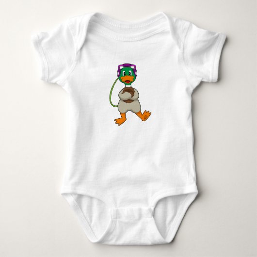 Duck Headphone Music Romper (Voorkant)