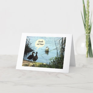 DUCK HUMOR = VERLAAT/VERGEET ONS GROEP NIET KAART