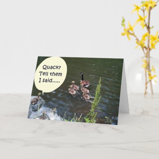 DUCK HUMOUR GROUP CARTE D'ANNIVERSAIRE POUR TOUS (Fleur jaune)