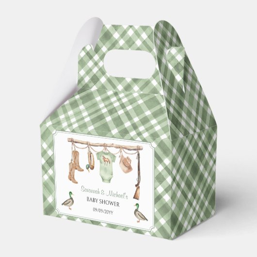 Duck Hunter Baby Shower Favor Box Bedankdoosjes (Voorkant Zijde)