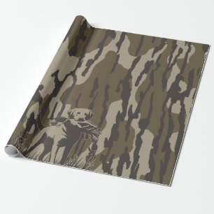Duck Hunter Dog Forest Waterfowl Bottomland Camo Cadeaupapier
