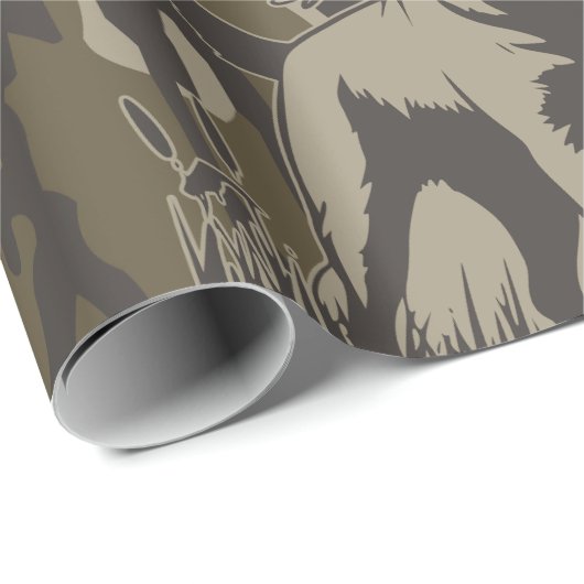 Duck Hunter Dog Forest Waterfowl Bottomland Camo Cadeaupapier (Rol Hoek)