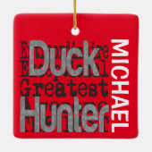Duck Hunter Extraordinaire CUSTOM Keramisch Ornament (Achterkant)