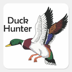 Duck Hunter Vierkante Sticker