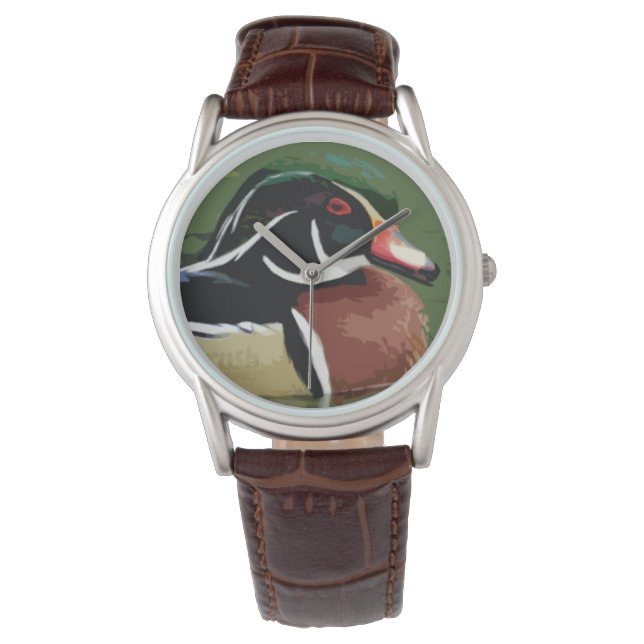 Duck Hunter Watch, Wood Duck Watch Horloge (Voorkant)