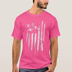 Duck Hunting American Flag Waterfowl Goose Gift Fo T-shirt