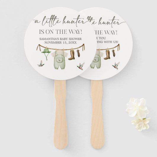Duck Hunting Baby Shower Handwaaier (Voorkant en achterkant)