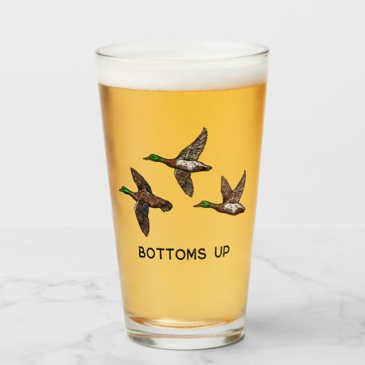 Duck Hunting Bierglas Glas (Voorkant gevuld)