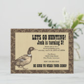 Duck Hunting Birthday Kaart (Staand voorkant)