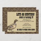 Duck Hunting Birthday Kaart (Voorkant / Achterkant)