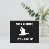 Duck Hunting Calling Briefkaart (Staand voorkant)