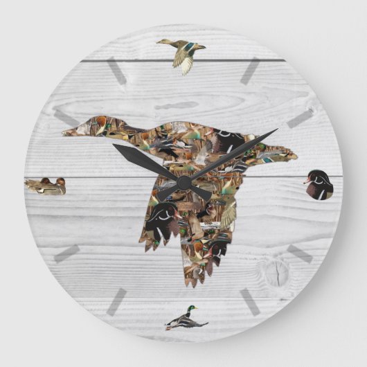 Duck Hunting Collage, Duck Hunter Grote Klok (Voorkant)