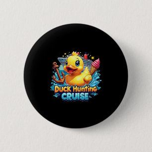 Duck Hunting Cruise Hunter Rubber Duckie Summer Bo Ronde Button 5,7 Cm