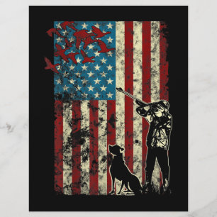 Duck Hunting Distress Patriotic American Flag Briefhoofd