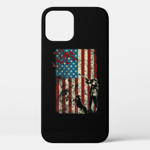 Duck Hunting Distress Patriotic American Flag iPhone 12 Pro Hoesje