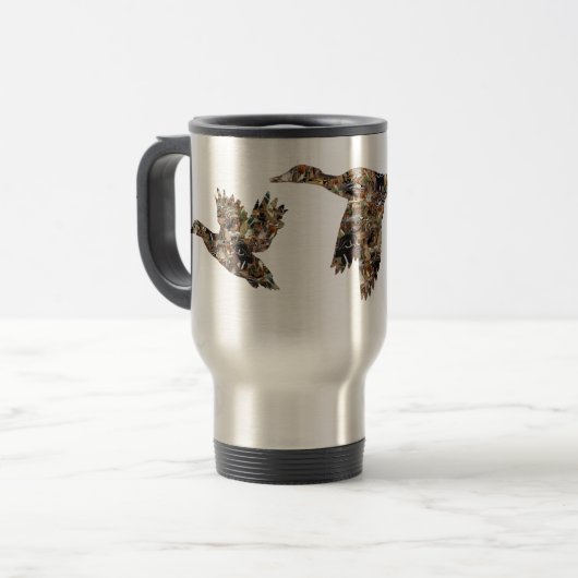 Duck Hunting Mok, Duck Hunting Tumbler, Duck Gift Reisbeker (Voorkant links)