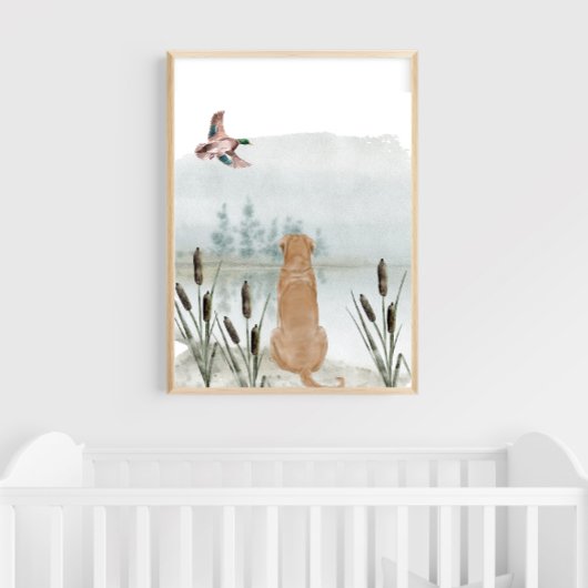 Duck Hunting Nursery Wall Art Poster