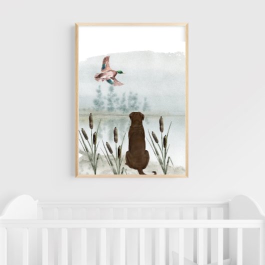 Duck Hunting Nursery Wall Art Poster