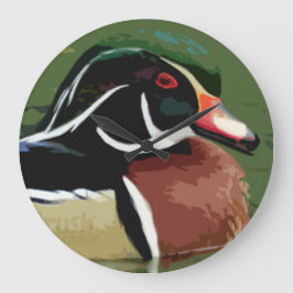 Duck Hunting Wall Clock, Wood Duck Wall Clock Grote Klok