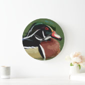 Duck Hunting Wall Clock, Wood Duck Wall Clock Grote Klok (Huis)